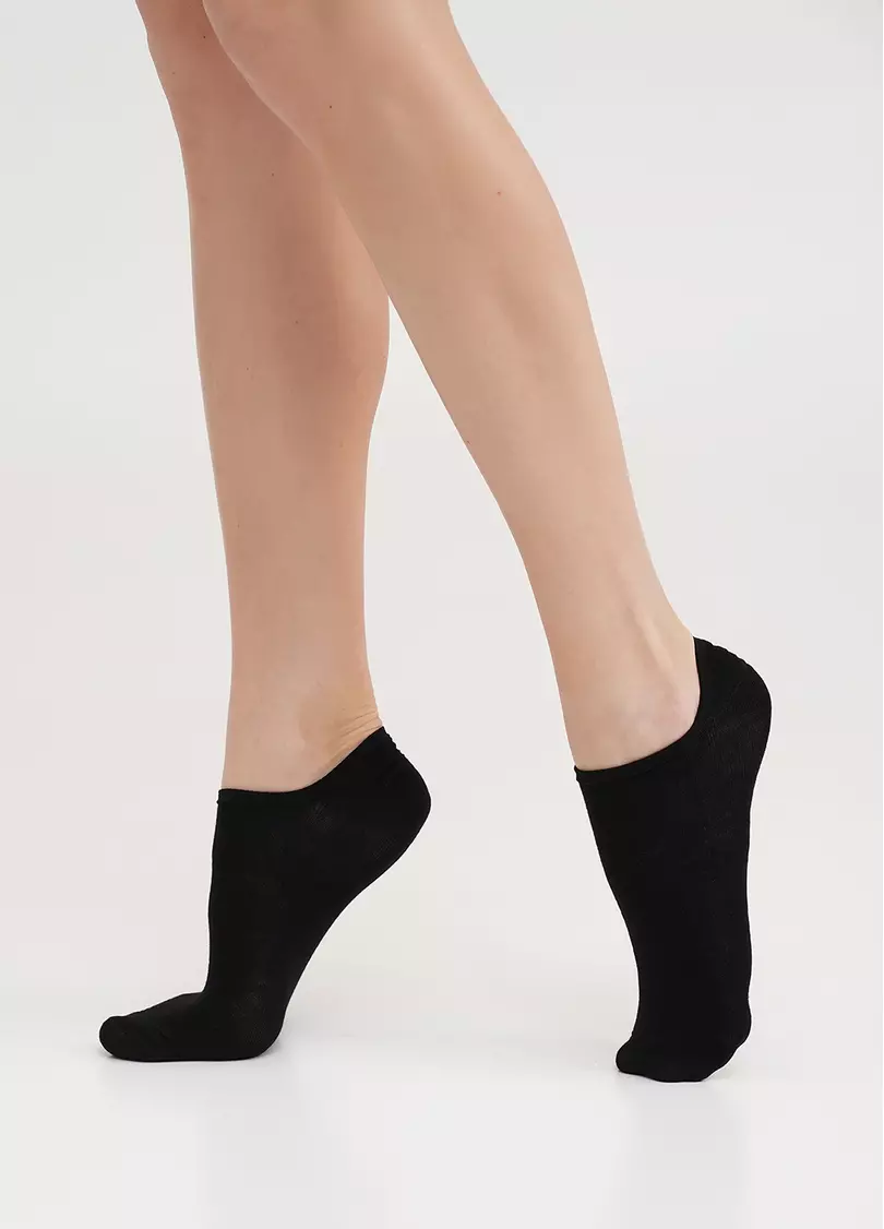 Женские хлопковые подследники WS0 CLASSIC black (черный)