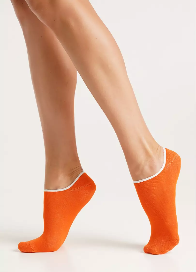 Женские хлопковые подследники WS0 CLASSIC light orange (оранжевый)