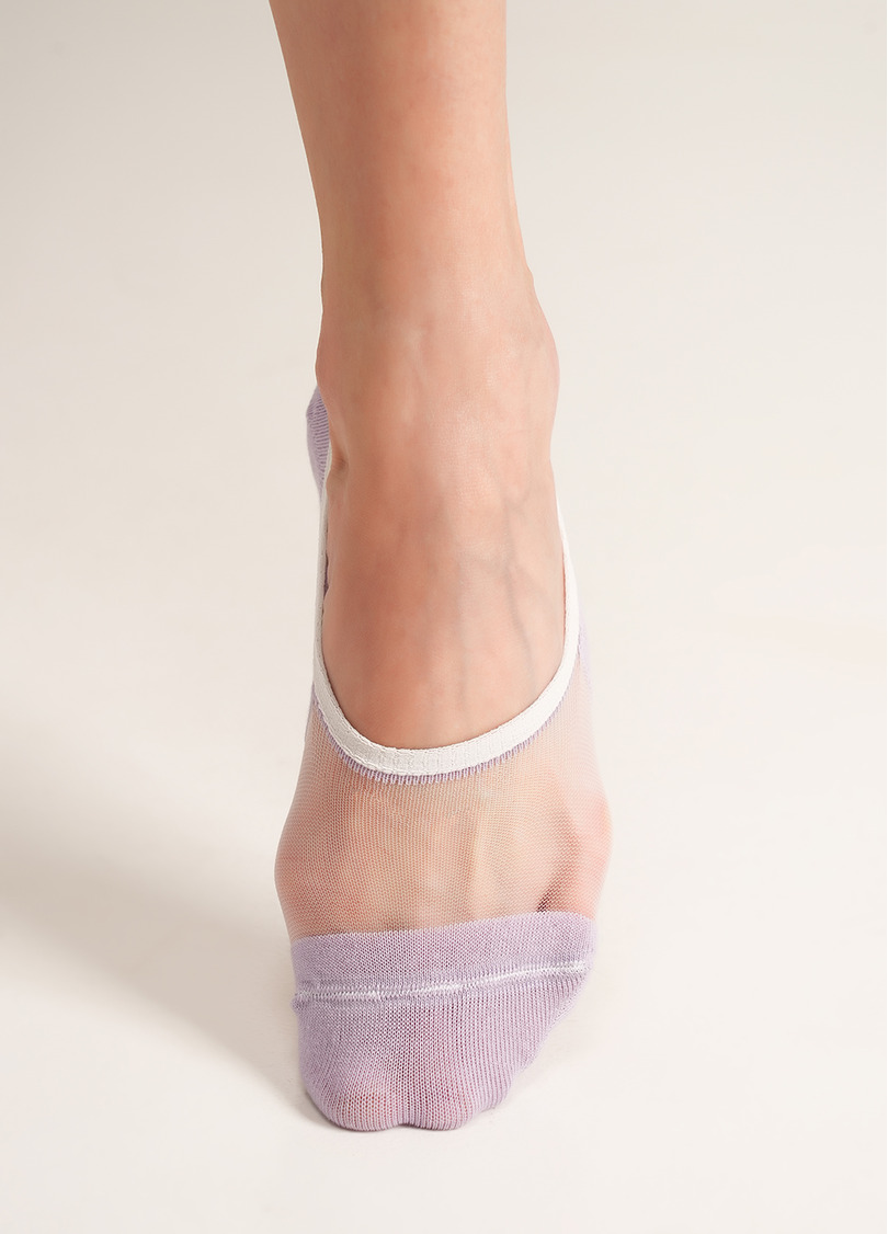 Незаметные носки с прозрачной вставкой WS0 CRISTAL 001 lilac (фиолетовый)