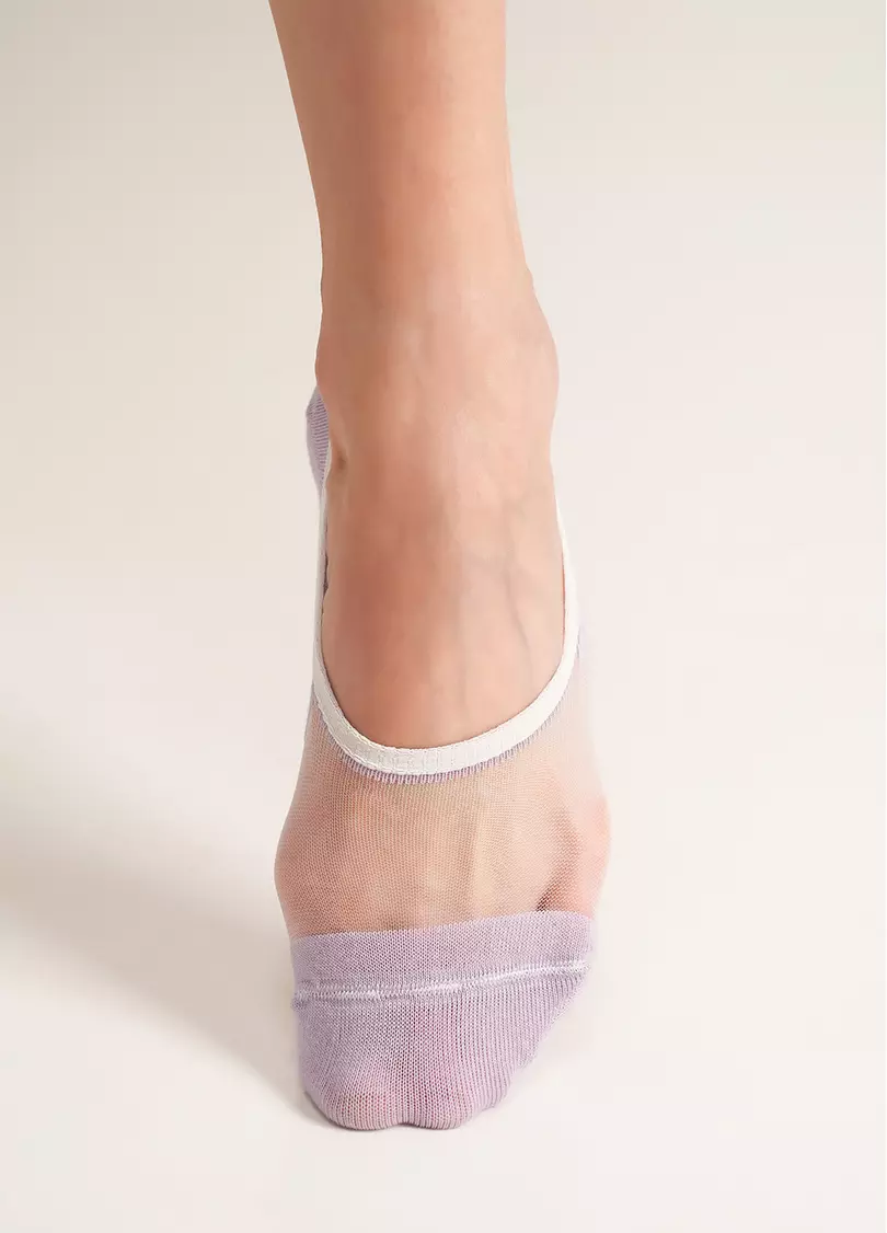 Незаметные носки с прозрачной вставкой WS0 CRISTAL 001 lilac (фиолетовый)