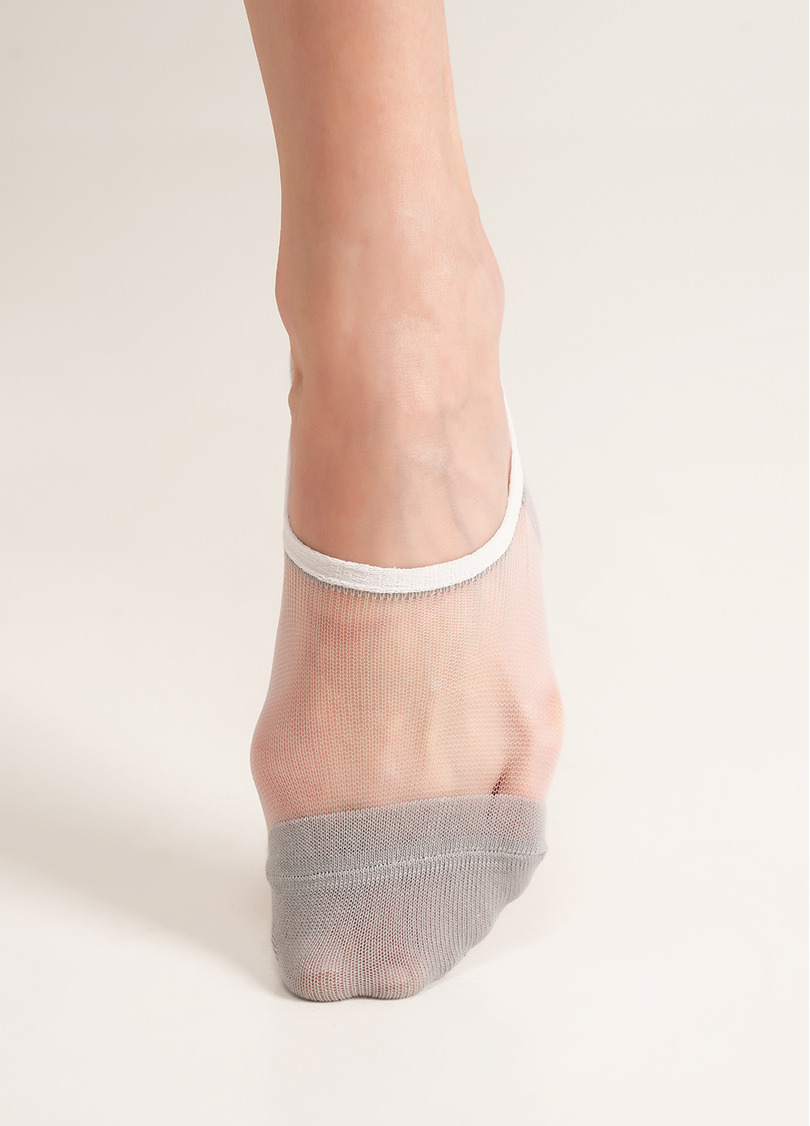 Незаметные носки с прозрачной вставкой WS0 CRISTAL 001 silver (серый)