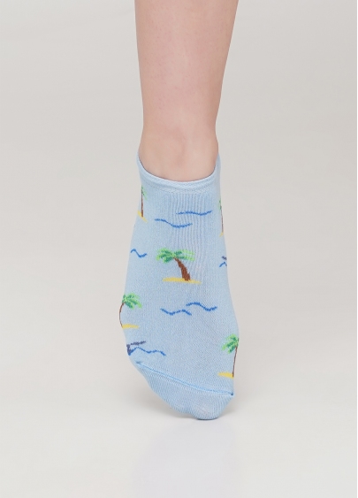 Женские короткие носки WS0 MARINE 012 (голубой)