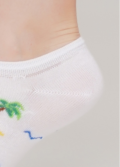 Женские короткие носки WS0 MARINE 012 (белый)