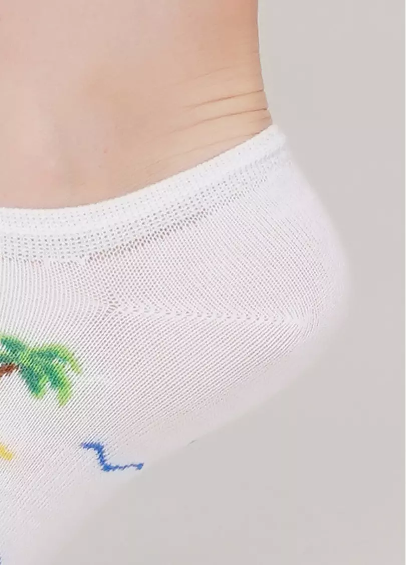 Женские короткие носки WS0 MARINE 012 (белый)