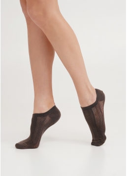 Бавовняні шкарпетки короткі WS1 AIR 006 haze (коричневий)