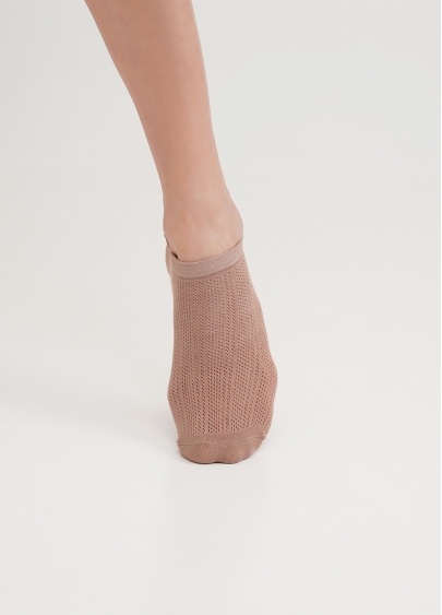 Шкарпетки короткі з сітчастим плетінням WS1 AIR 010 chantarel (бежевий)