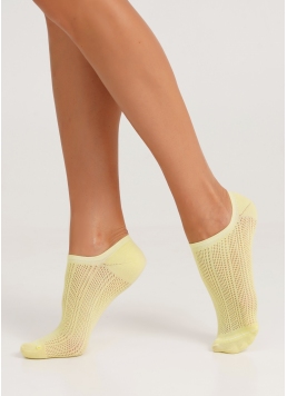 Шкарпетки короткі з сітчастим плетінням WS1 AIR 010 lemon (жовтий)