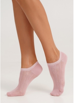 Шкарпетки короткі з сітчастим плетінням WS1 AIR 010 zephyr (рожевий)