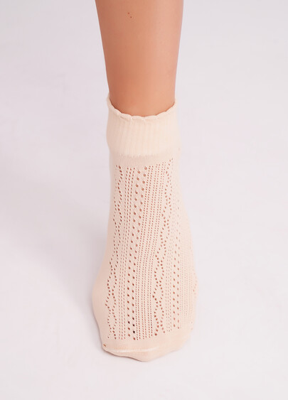 Носки женские ажурные WS1 AIR 011 beige (бежевый)