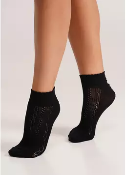 Шкарпетки жіночі ажурні WS1 AIR 011 nero (чорний)
