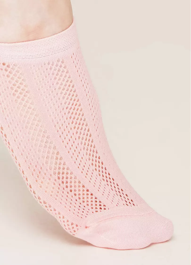 Женские короткие носки WS1 AIR NUDE 006 geranium (розовый)