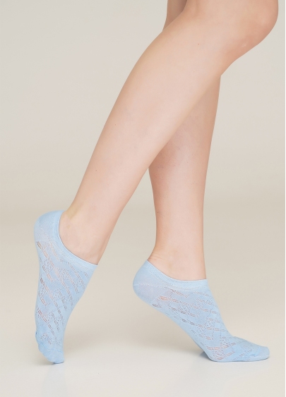 Жіночі короткі шкарпетки WS1 AIR NUDE 008 baby blue (блакитний)
