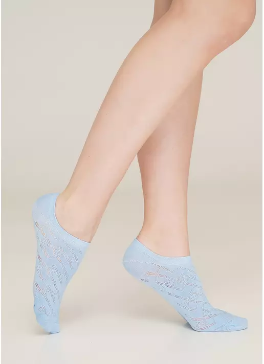 Жіночі короткі шкарпетки WS1 AIR NUDE 008 baby blue (блакитний)