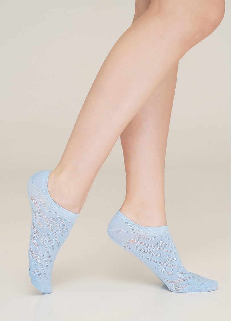 Жіночі короткі шкарпетки WS1 AIR NUDE 008 baby blue (блакитний)