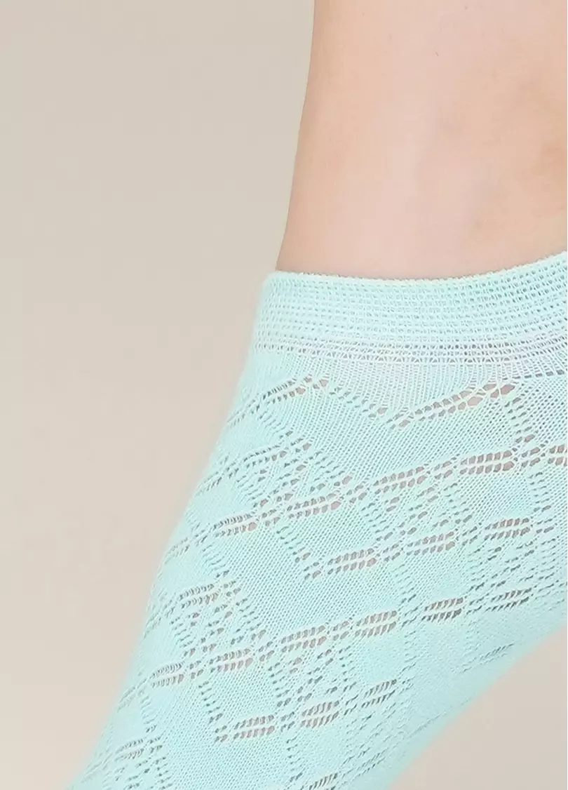 Женские короткие носки WS1 AIR NUDE 008 light mint (зеленый)