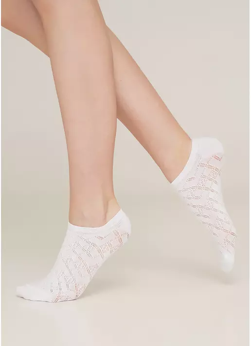 Жіночі короткі шкарпетки WS1 AIR NUDE 008 white (білий)