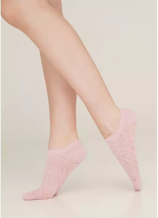 Жіночі короткі шкарпетки WS1 AIR NUDE 008 zephyr (рожевий)