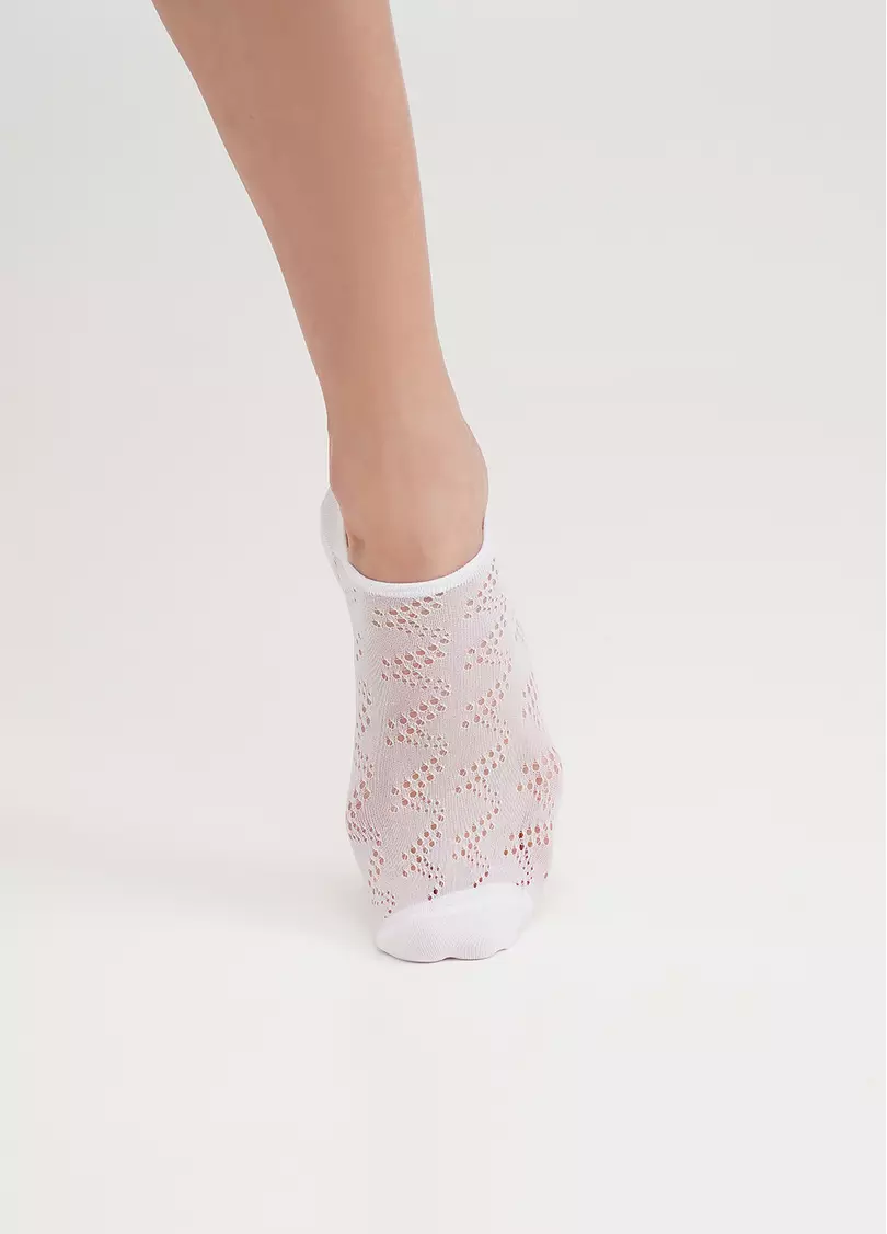 Носки короткие незаметные WS1 AIR PA 001 bianco (белый)