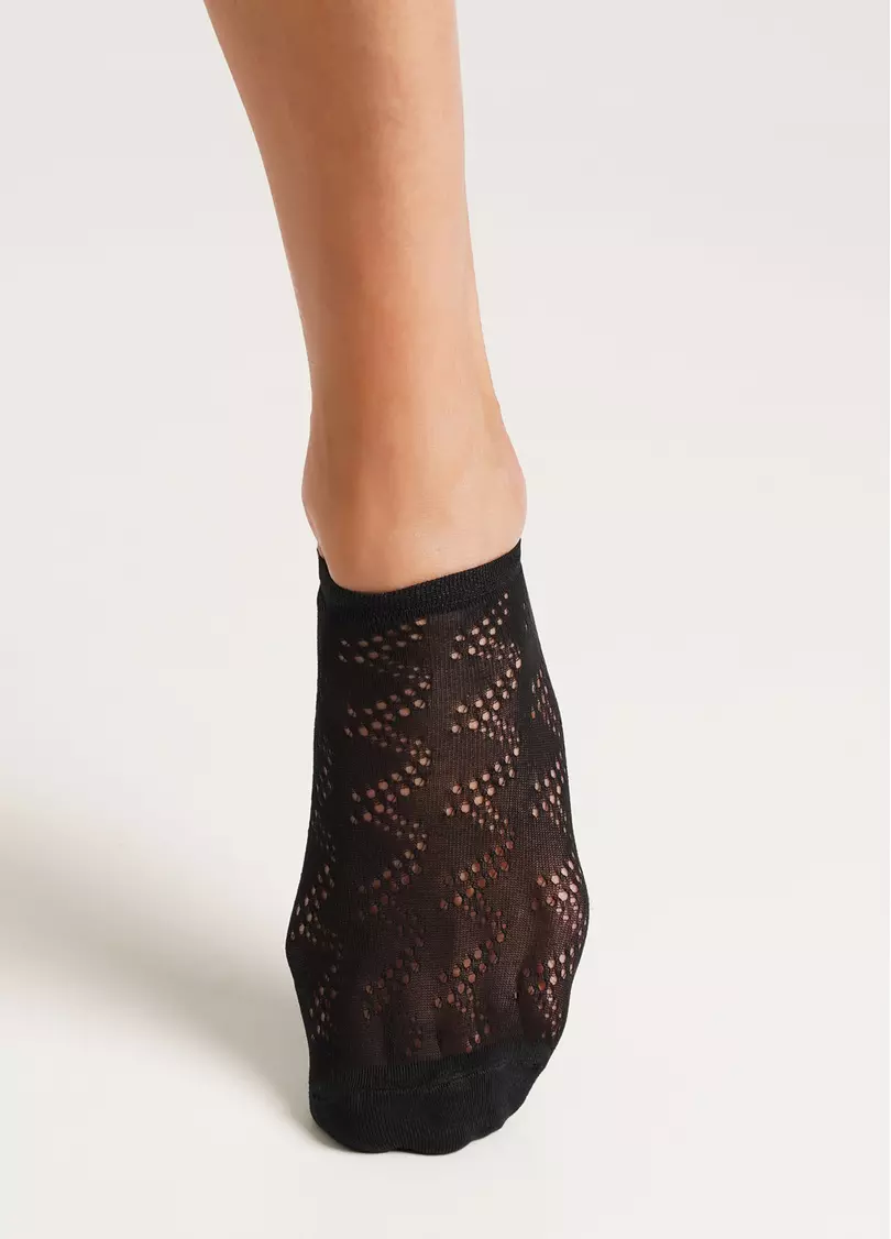 Носки короткие незаметные WS1 AIR PA 001 nero (черный)