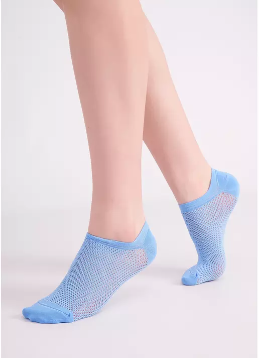 Короткие носки сетчатые WS1 AIR PA 002 lacecap hydrangea (голубой)