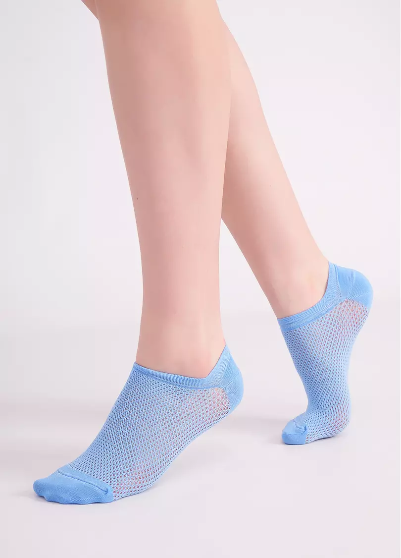 Короткі шкарпетки сітчасті WS1 AIR PA 002 lacecap hydrangea (блакитний)
