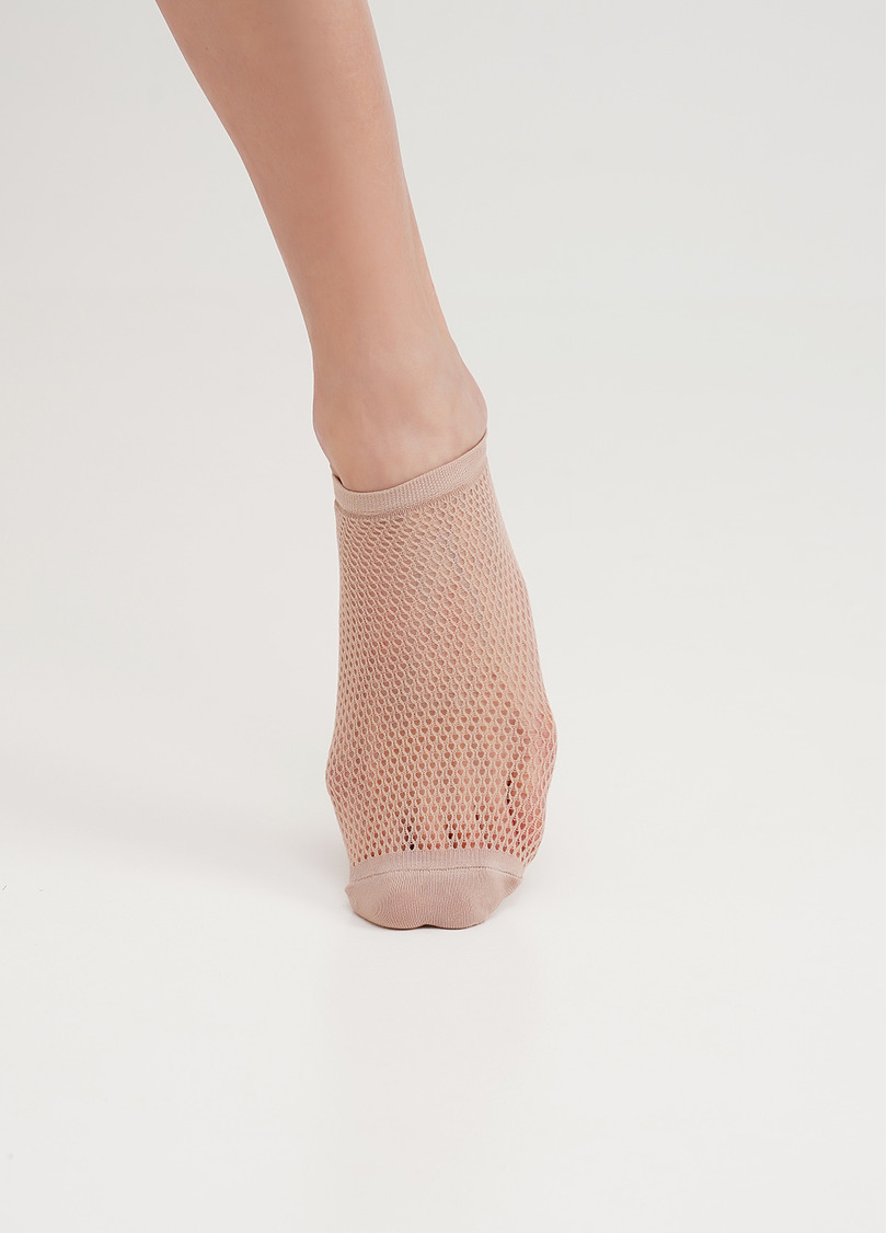 Короткие носки сетчатые WS1 AIR PA 002 nude (бежевый)