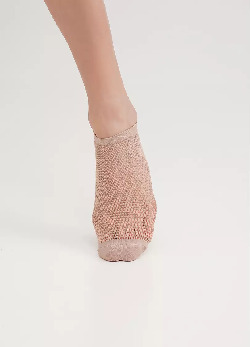 Короткие носки сетчатые WS1 AIR PA 002 nude (бежевый)