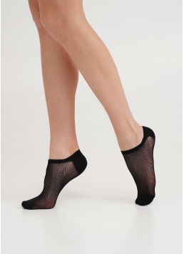 Шкарпетки непомітні з геометричним плетінням WS1 AIR PA 003 nero (чорний)