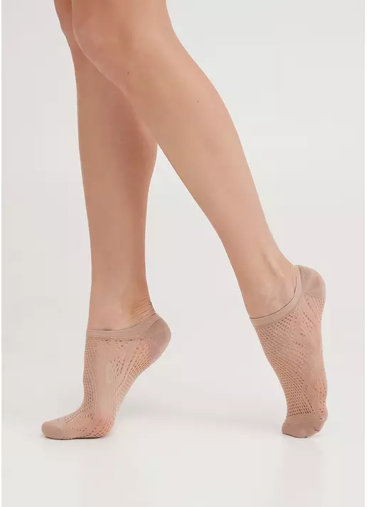 Носки с ажурной сеткой WS1 AIR PA 005 nude (бежевый)