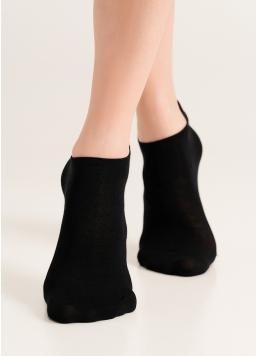 Короткие носки из бамбука WS1 BAMBOO black (черный)