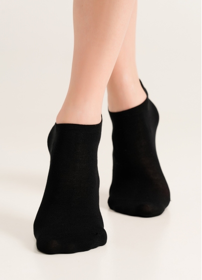 Короткие носки из бамбука WS1 BAMBOO black (черный)
