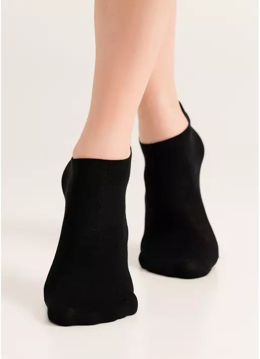 Короткі шкарпетки з бамбуку WS1 BAMBOO black (чорний)