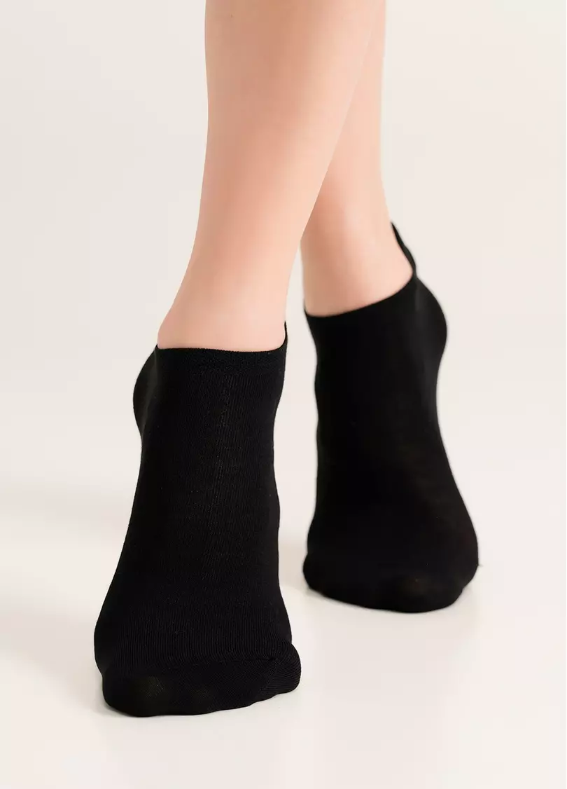 Короткі шкарпетки з бамбуку WS1 BAMBOO black (чорний)