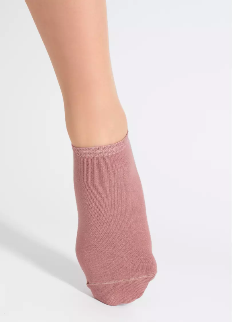 Женские короткие носки (2 пары) WS1 CLASSIC panna/ash rose (бежевый/розовый)