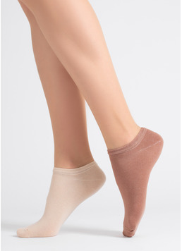Женские короткие носки (2 пары) WS1 CLASSIC sand/moch mousse (бежевый/коричневый) Женские короткие носки (2 пары) WS1 CLASSIC sand/moch mousse (бежевый/коричневый)