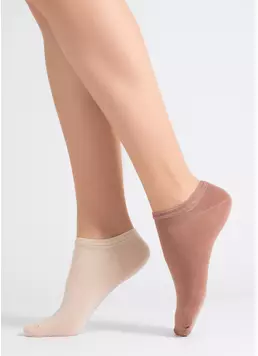 Жіночі короткі шкарпетки (2 пари) WS1 CLASSIC sand/mocha mousse (бежевий/коричневий) Жіночі короткі шкарпетки (2 пари) WS1 CLASSIC sand/mocha mousse (бежевий/коричневий)