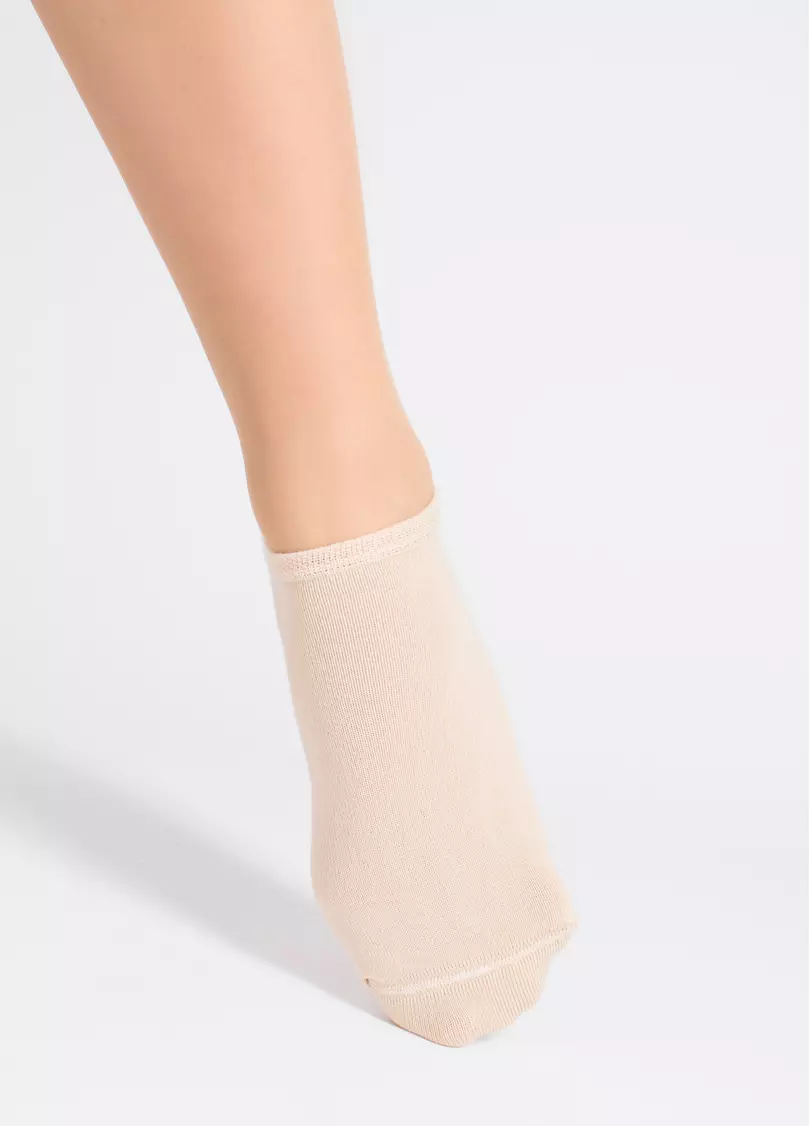 Женские короткие носки (2 пары) WS1 CLASSIC sand/moch mousse (бежевый/коричневый)