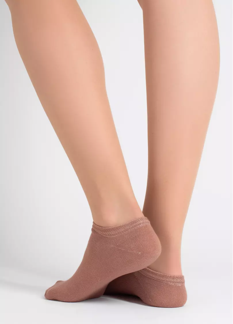 Женские короткие носки (2 пары) WS1 CLASSIC sand/moch mousse (бежевый/коричневый)