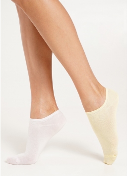 Женские короткие носки (2 пары) WS1 CLASSIC blushing bride/light yellow (розовый/желтый)