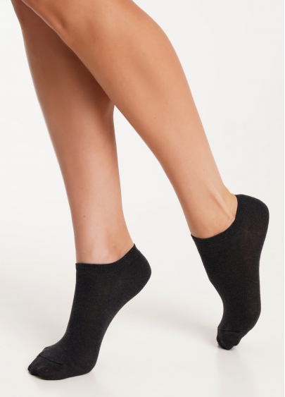 Жіночі короткі шкарпетки (2 пари) WS1 CLASSIC grape vintage/asphalt melange (бордовий/сірий)