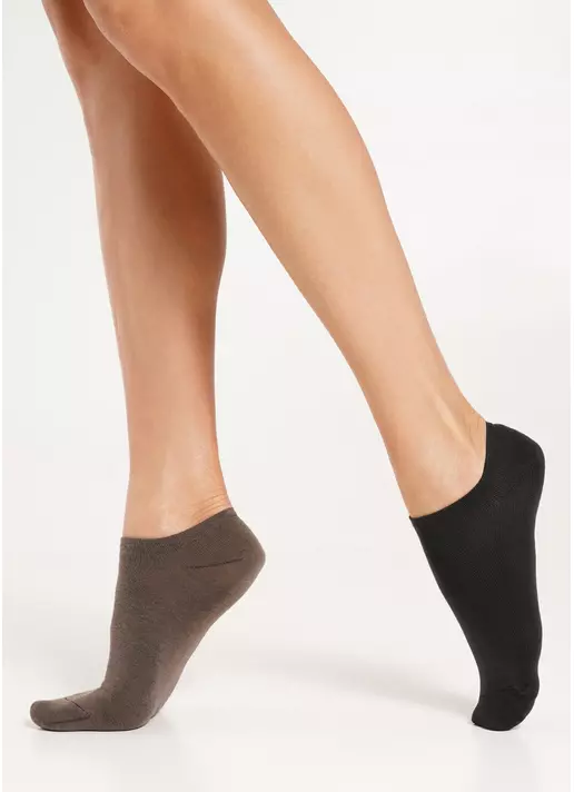 Жіночі короткі шкарпетки (2 пари) WS1 CLASSIC haze/iron (коричневий/сірий)