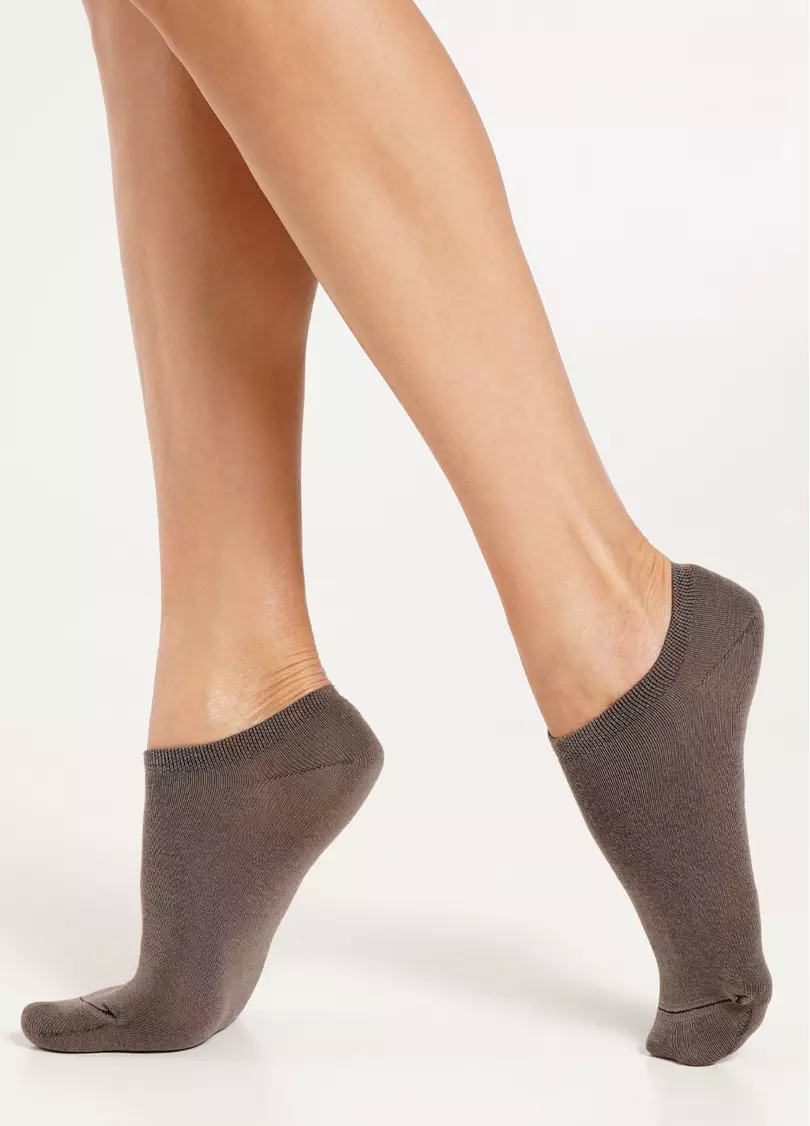 Женские короткие носки (2 пары) WS1 CLASSIC haze/khaki (коричневый/зеленый)