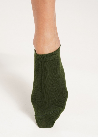 Женские короткие носки (2 пары) WS1 CLASSIC khaki/ceramite (зеленый/оранжевый)