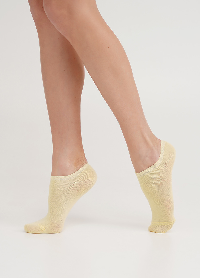 Женские короткие носки (2 пары) WS1 CLASSIC pastel turquoise/light yellow (зеленый/желтый)