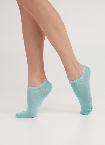 Женские короткие носки (2 пары) WS1 CLASSIC pastel turquoise/light yellow (зеленый/желтый)