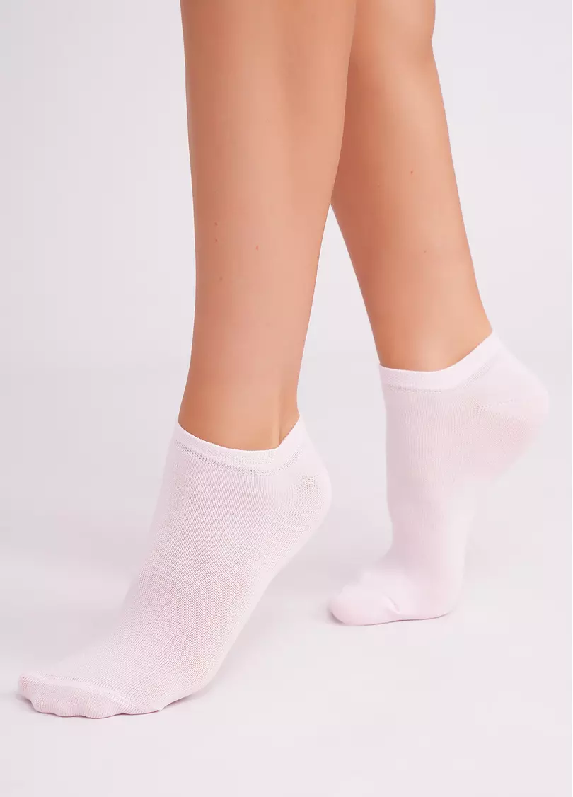 Женские короткие носки (2 пары) WS1 CLASSIC sand/blushing bride (бежевый/розовый)