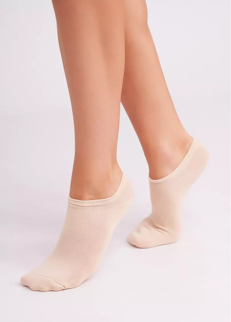 Женские короткие носки (2 пары) WS1 CLASSIC sand/blushing bride (бежевый/розовый)