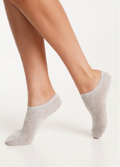 Жіночі короткі шкарпетки (2 пари) WS1 CLASSIC violet indigo/silver melange (фіолетовий/сірий)