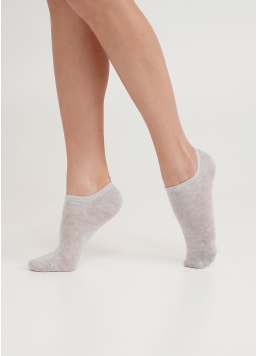 Короткие носки женские WS1 CLASSIC silver melange (серый)