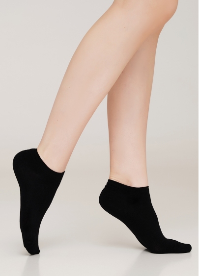 Женские короткие носки (2 пары) WS1 CLASSIC black/light grey melange (черный)
